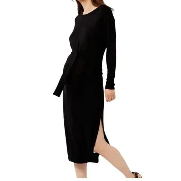 black maternity bodycon dress Long Sleeve Bodycon Maxi Dress in Mesh main image 1
